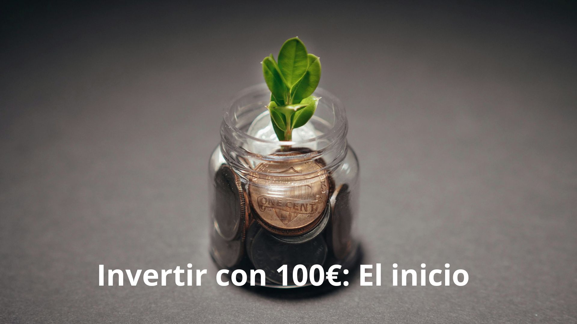 Pequeña planta creciendo desde una moneda representando el inicio de la inversión joven en 2026.